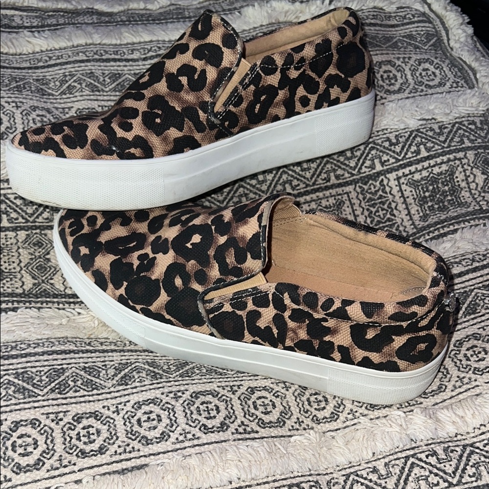 Steve Madden Animal Print Slip-On Sneakers